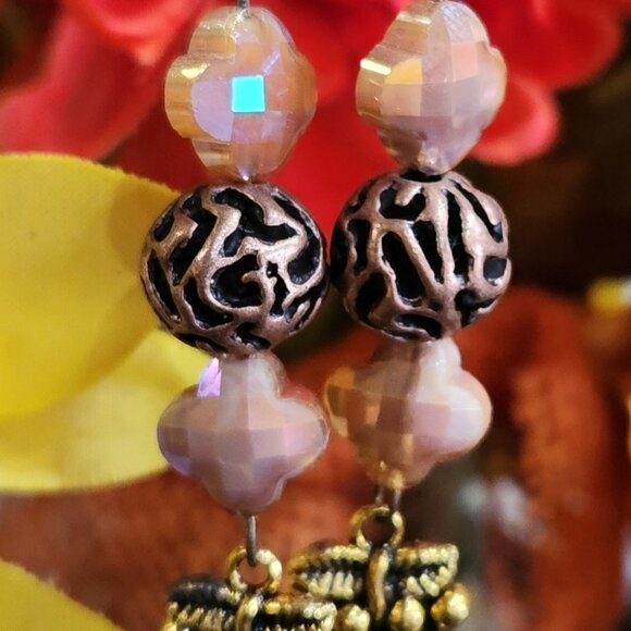 Wine Country Contemporary Handmade Earrings - Picture 1 of 4